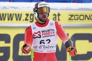 Luca Aerni, auteur d'une folle 2ème manche à Val d'Isère.